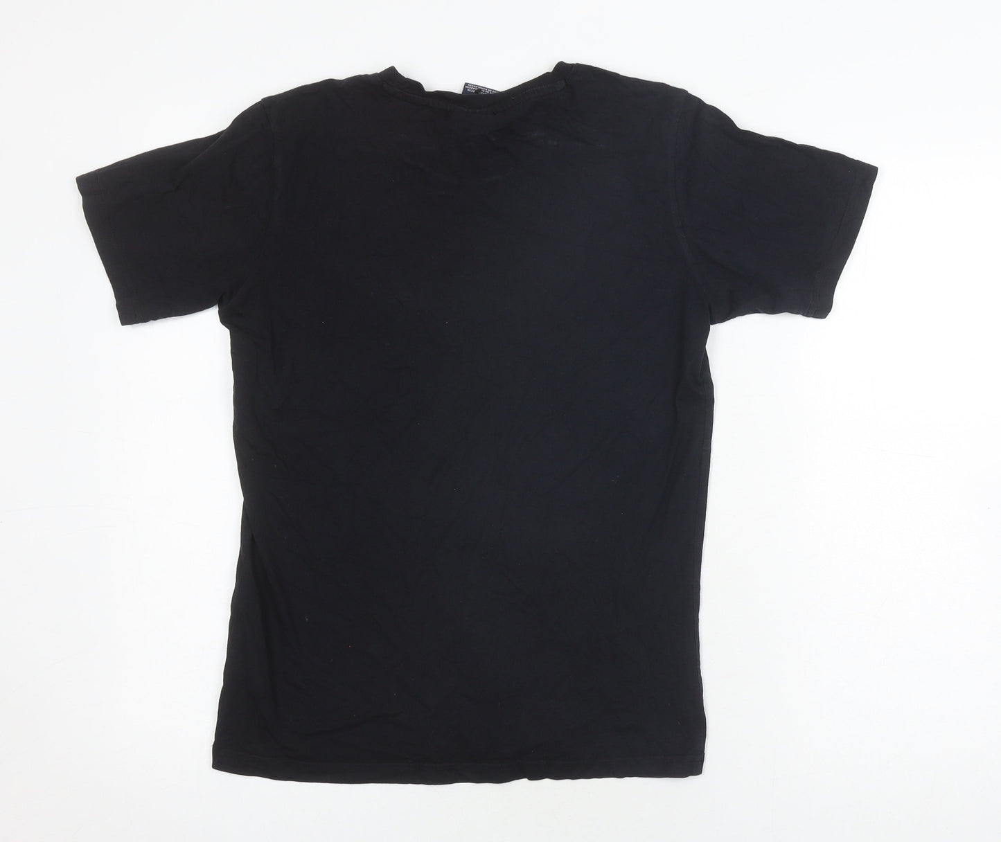 Champion Boys Black Casual T-Shirt, 13-14 Years, Logo Accent
