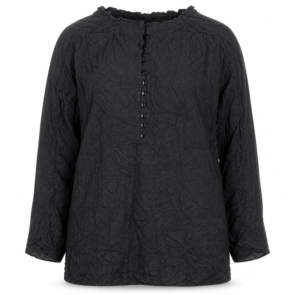 Womens UK Size UK 12 French Connection Black Viscose Blend Blouse