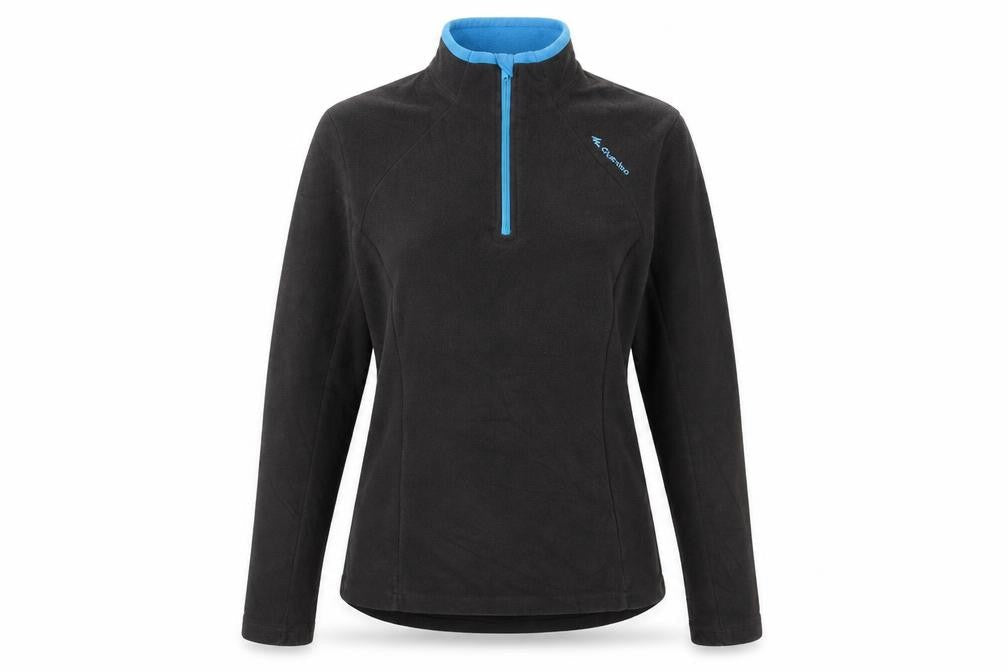Decathlon Womens Black Pullover Fleece Sweatshirt Size 10