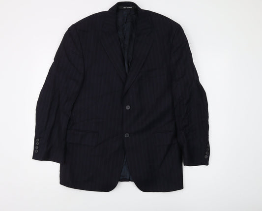 Jeff Banks Men's Black Striped Blazer, Size 40S, Wool