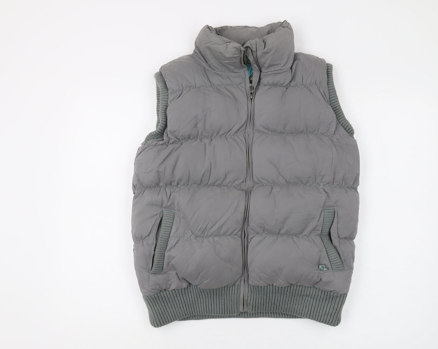 Animal Women's Grey Puffer Waistcoat Size 12