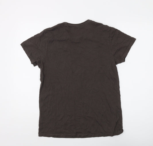 Coca-Cola Men's Brown Retro Graphic T-Shirt, Size M, Cotton