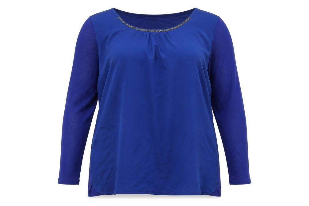 Womens UK Size 16 Betty Barclay Blue Viscose Blend Top