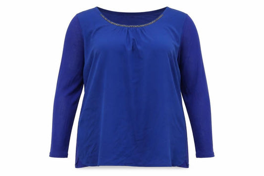 Womens UK Size 16 Betty Barclay Blue Viscose Blend Top