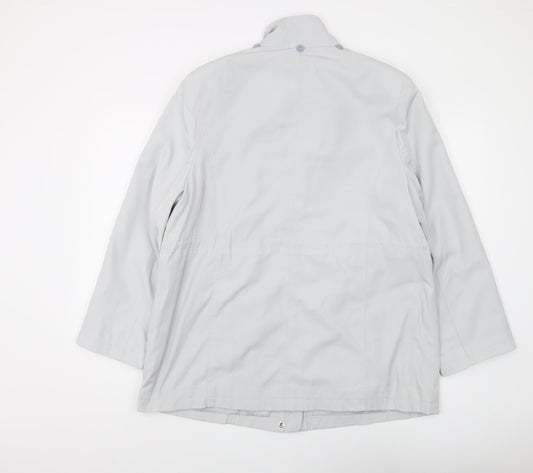 Isle Women White Basic Jacket Size 16 Lined