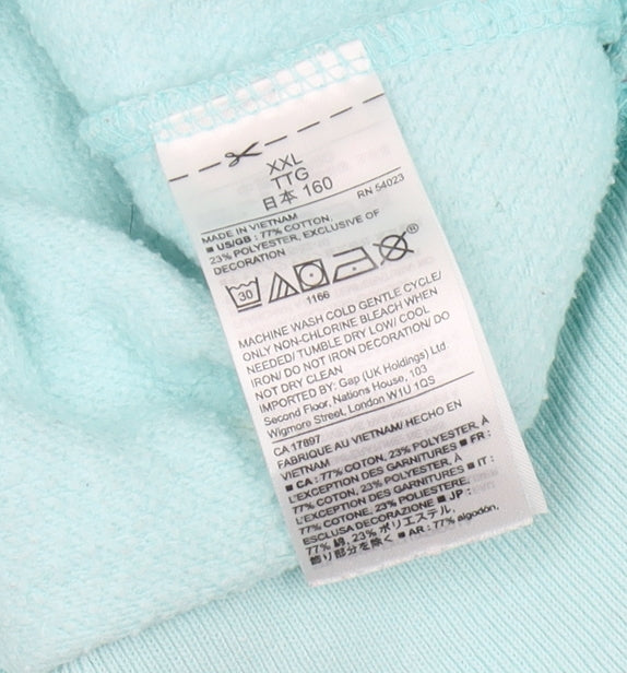 GAP Girls Blue Hoodie Pullover - Size 13 Years