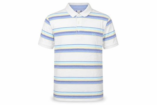 BHS Men's Multicoloured Striped Polo L