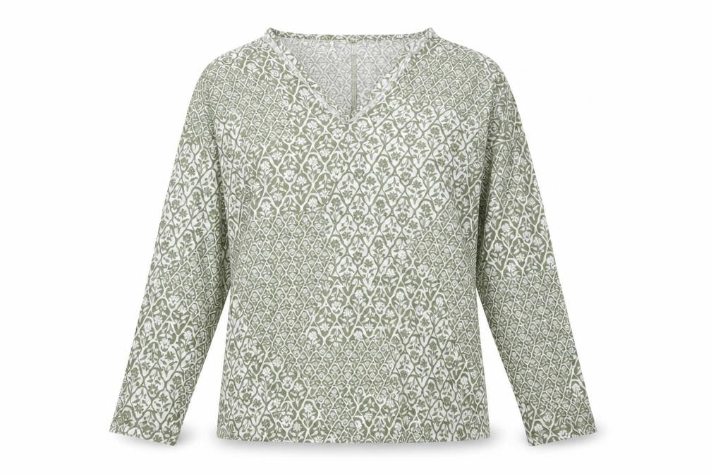 Marks and Spencer Women's Green V-Neck Blouse Size 8