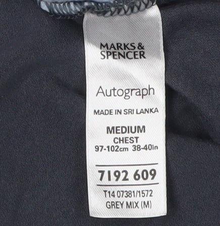Marks and Spencer Grey Unisex T-Shirt, M, Casual Classic
