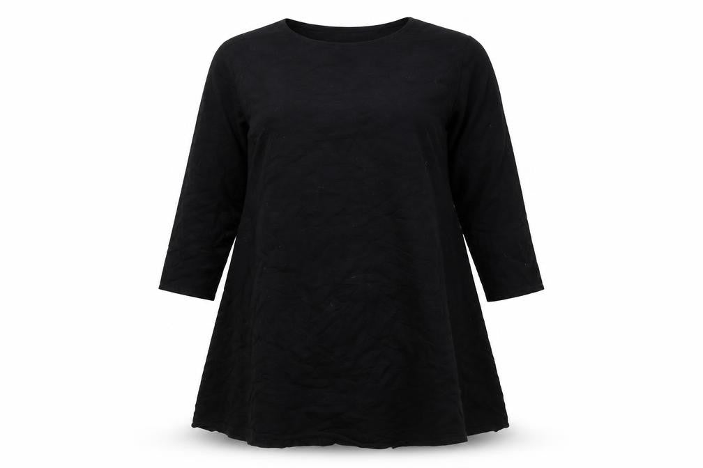 H&M Women's Black Shift Dress, Size L, 3/4 Sleeve
