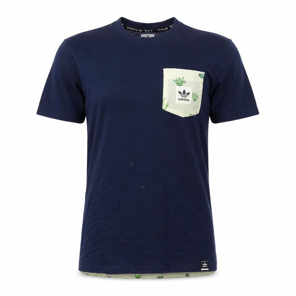 Unisex Adultss UK Size S adidas Blue Cotton T-Shirt
