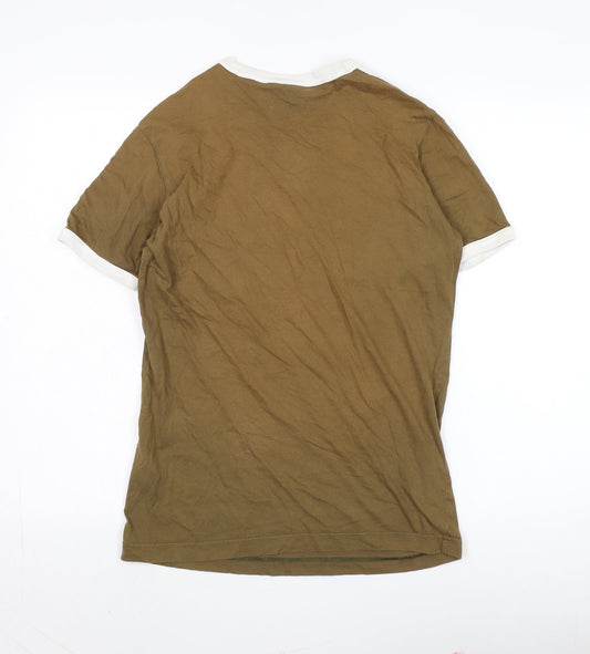 Adidas Unisex Brown T-Shirt, Size M, Crew Neck