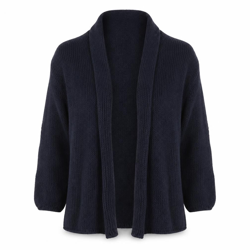 Peter Hahn Women's Black Cardigan, Size 10, Cotton Knit