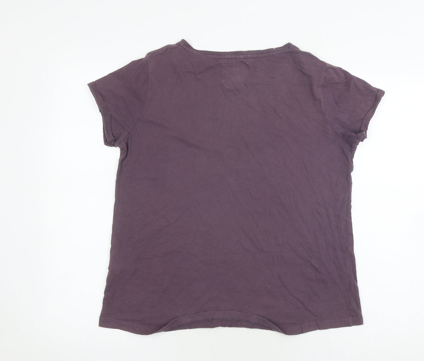 Superdry Women's Purple Vintage T-Shirt, 2XS, Relaxed Fit