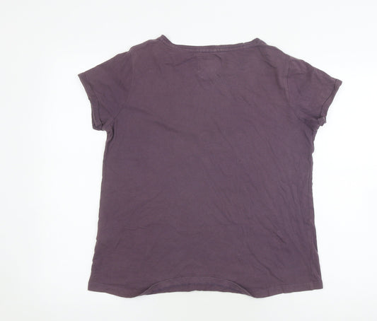Superdry Women's Purple Vintage T-Shirt, 2XS, Relaxed Fit