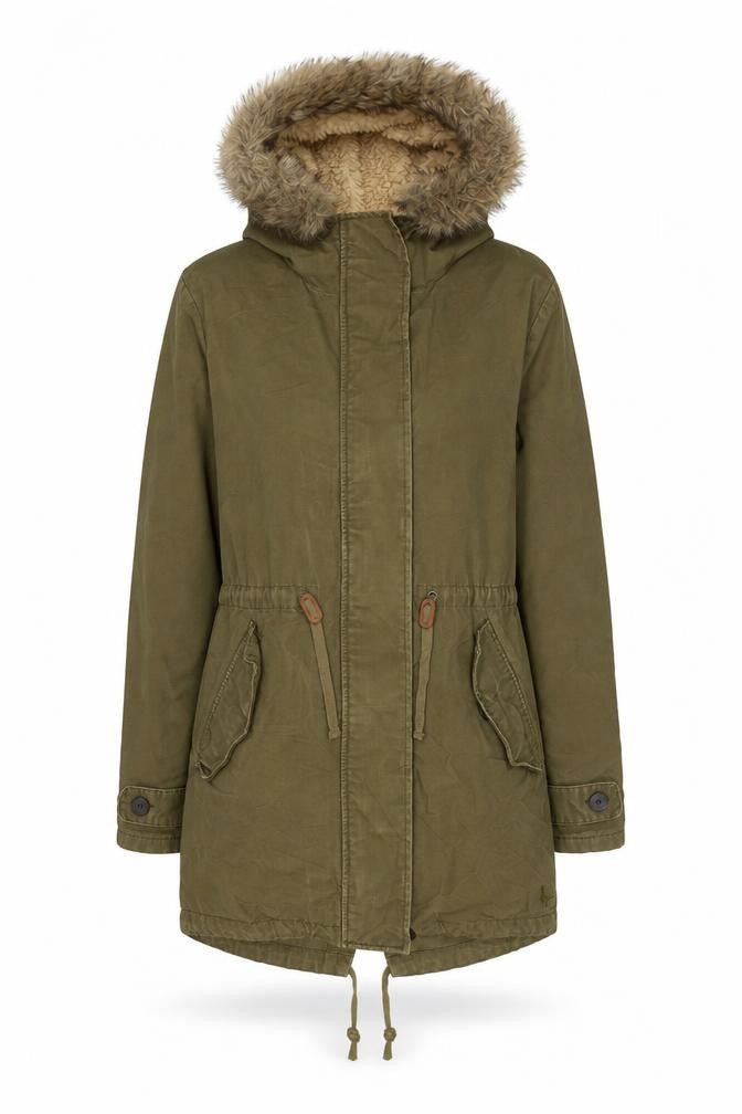 Womens UK Size 8 Regular Jack Wills Green Cotton Jacket