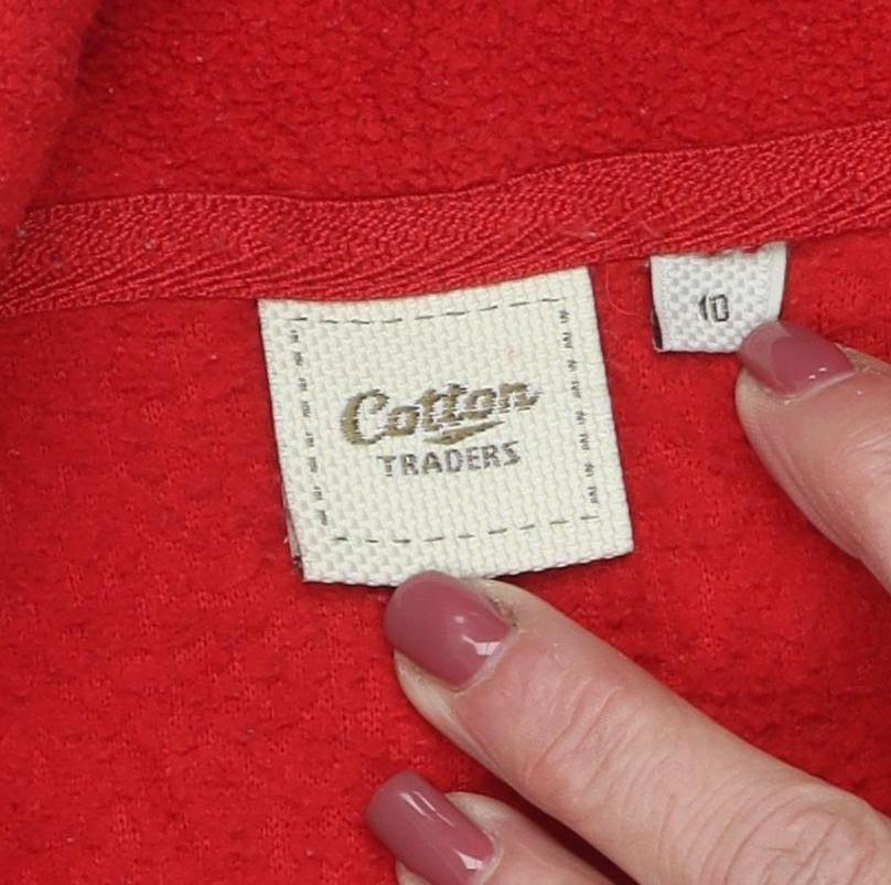 Cotton Traders Women's Red Cowl Neck Top Size 10