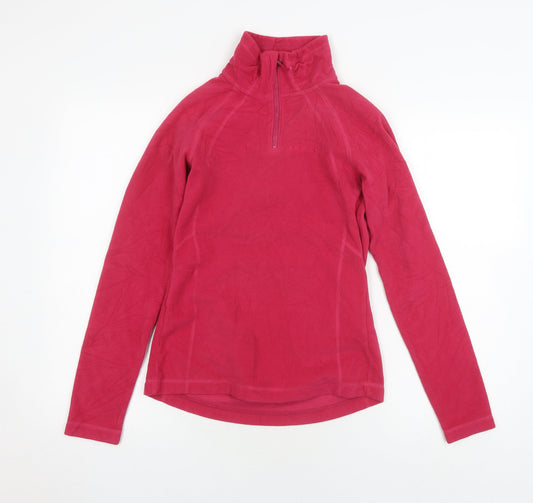O'Neill Women Pink Henley Fleece Sweatshirt, Size 8