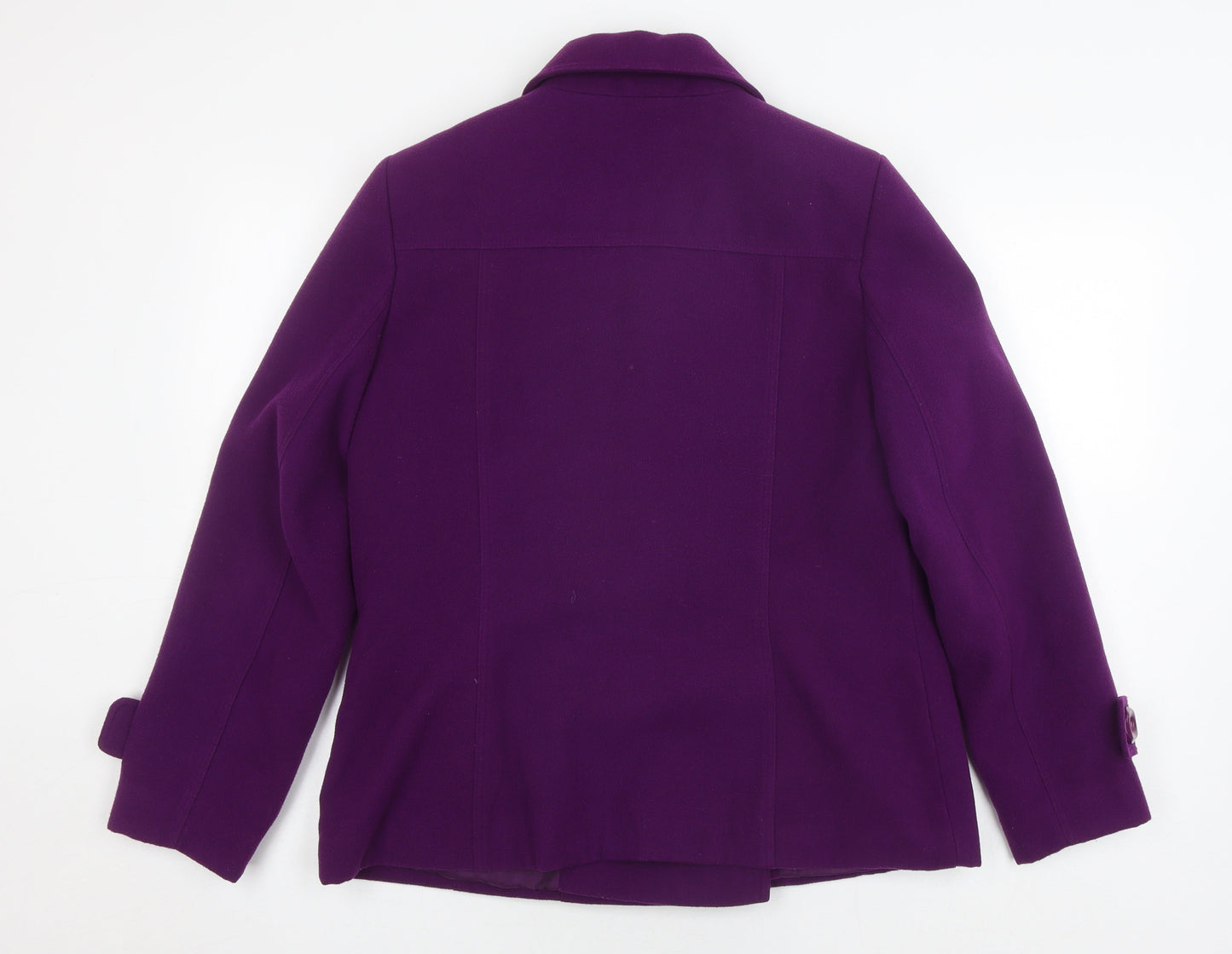 Style by EWM Women's Purple Pea Coat Size 14