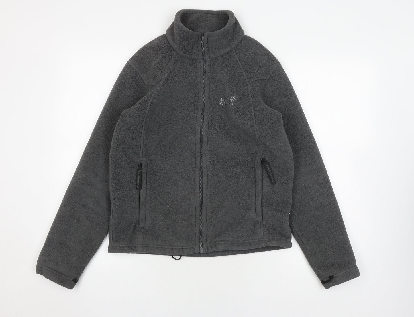 Jack Wolfskin Unisex Grey Mid-Length Fleece Jacket M