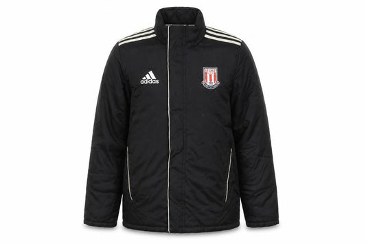 Adidas Boys Black Puffer Jacket Lined Winter Coat Size L