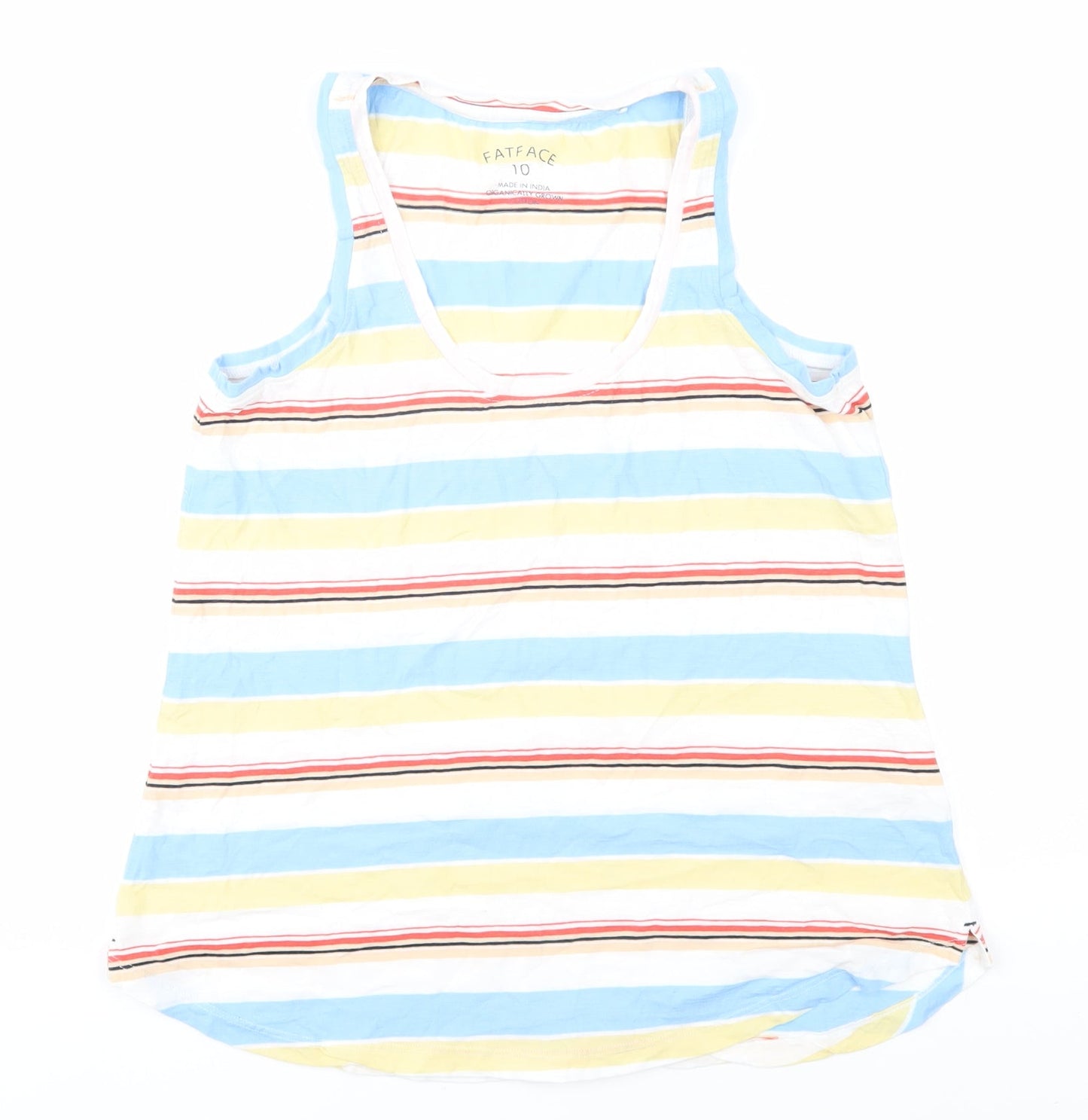 FatFace Women's Multicolour Tank Top Size 10 - Casual Striped Wear
