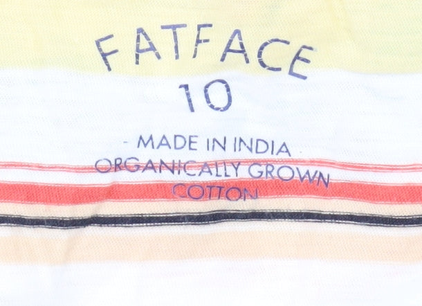 FatFace Women's Multicolour Tank Top Size 10 - Casual Striped Wear