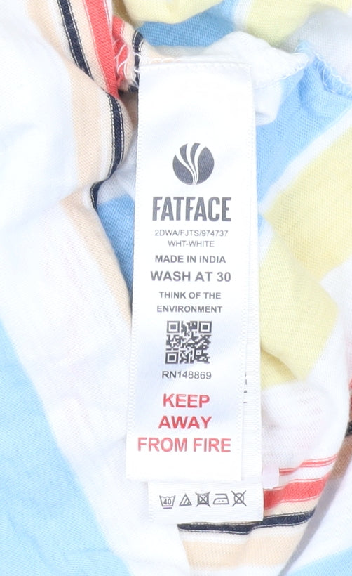 FatFace Women's Multicolour Tank Top Size 10 - Casual Striped Wear