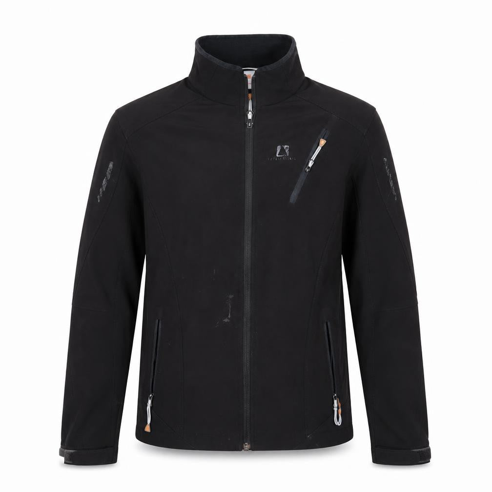 Front view of Icepeak unisex black activewear jacket uk 8