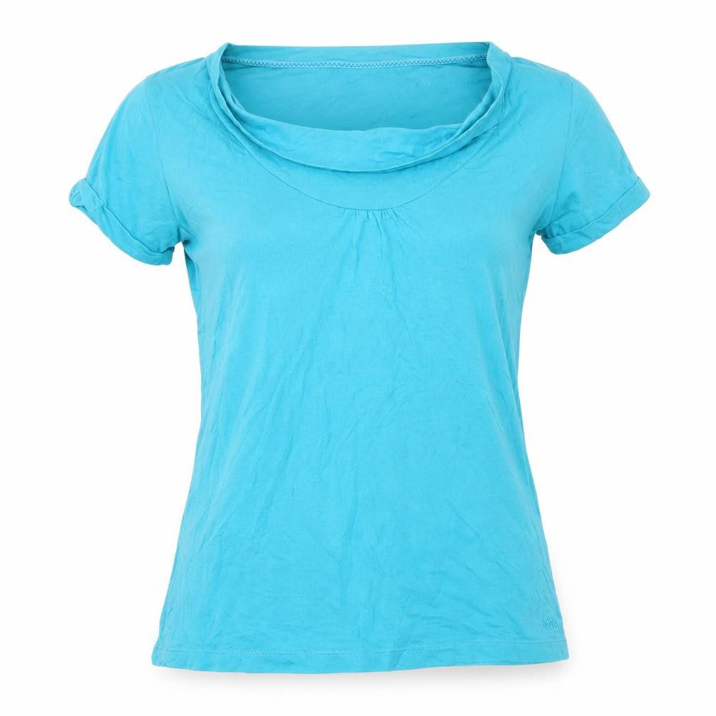 Front view of Mexx Women Blue XS Basic T-Shirt Scoop Neck Casual
