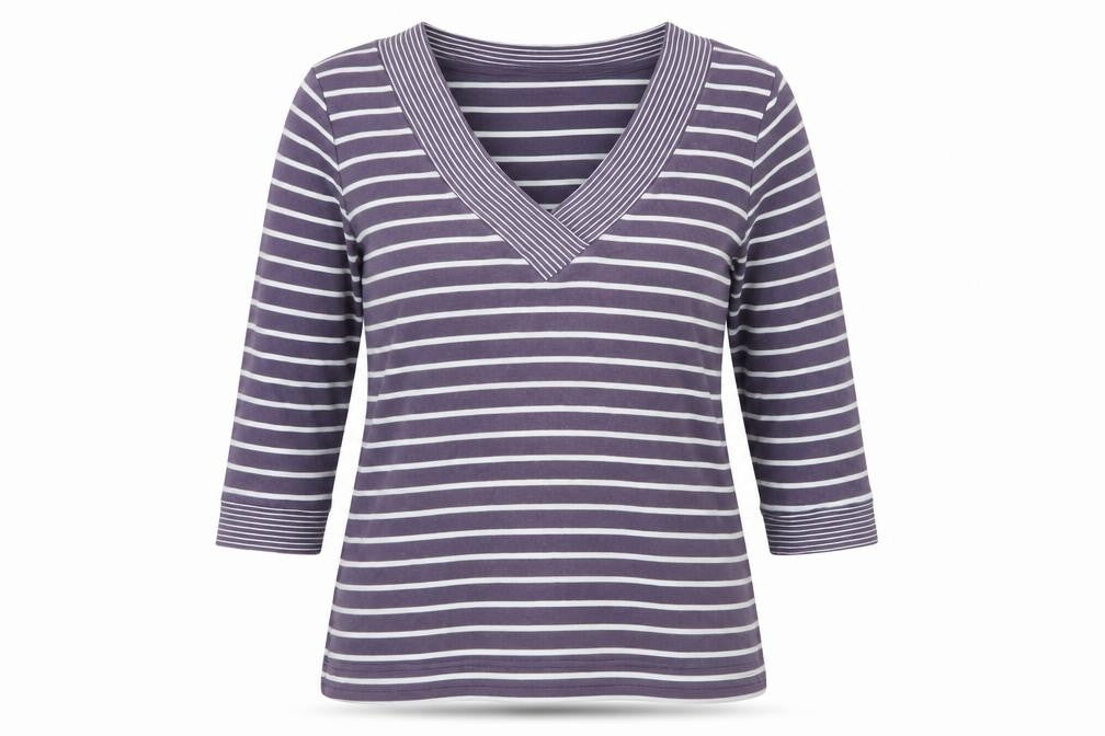 Womens UK Size 12 Hawkshead Blue Cotton Blend T-Shirt