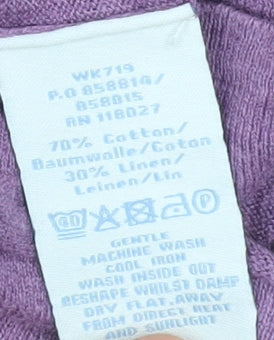 Boden Women's Purple Basic T-Shirt, Size 2, Lightweight