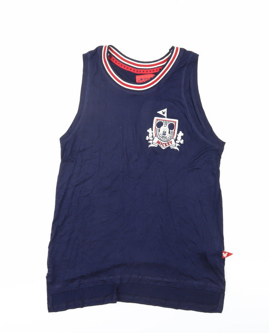Disney Women's XS Blue Mickey Mouse Tank Top Jersey Style