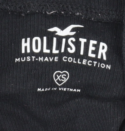 Hollister Womens Black Mock Neck Long Sleeve Top XS