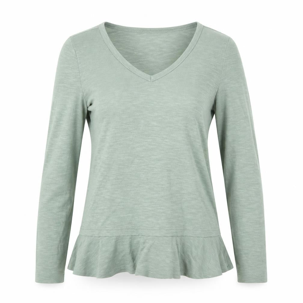 Womens UK Size XS J.CREW Green Viscose Blend T-Shirt