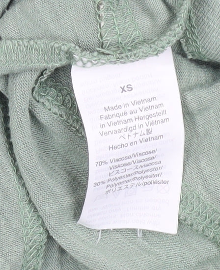 J.Crew Women's Green XS V-Neck Long Sleeve Tee