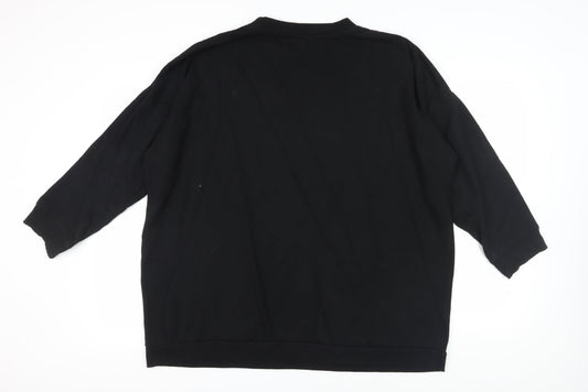 OVS Unisex Black Pullover Sweatshirt XL