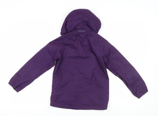 Peter Storm Girls Purple Hooded Jacket 9-10 Years Weatherproof