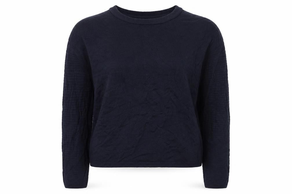 Front view of Jacqueline de Yong Women's Navy S jumper