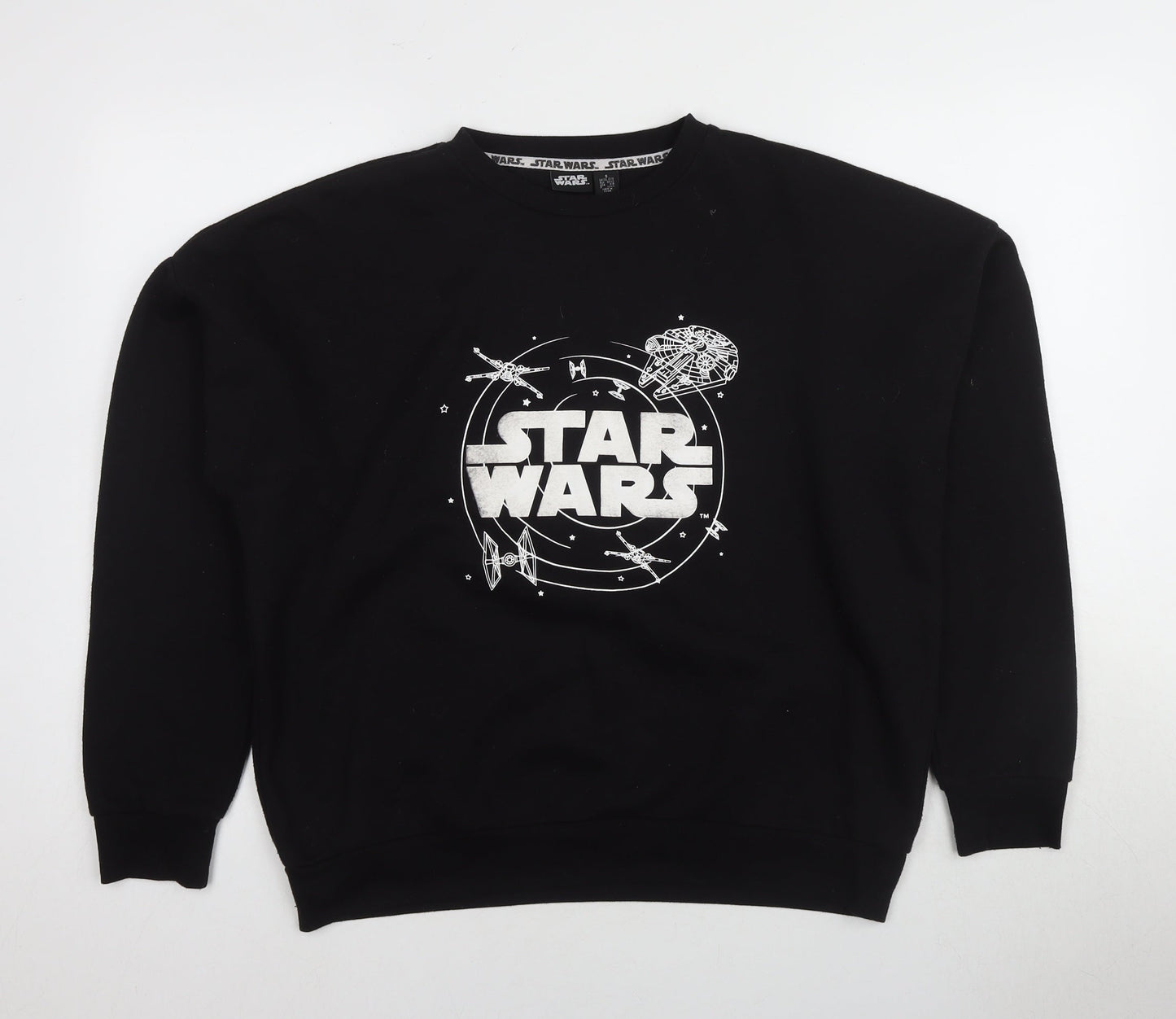 Unisex Adults UK S Regular Star Wars Black Pullover Sweatshirt