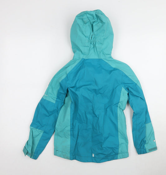Regatta Girls Blue Lightweight Hooded Jacket 7-8 Years