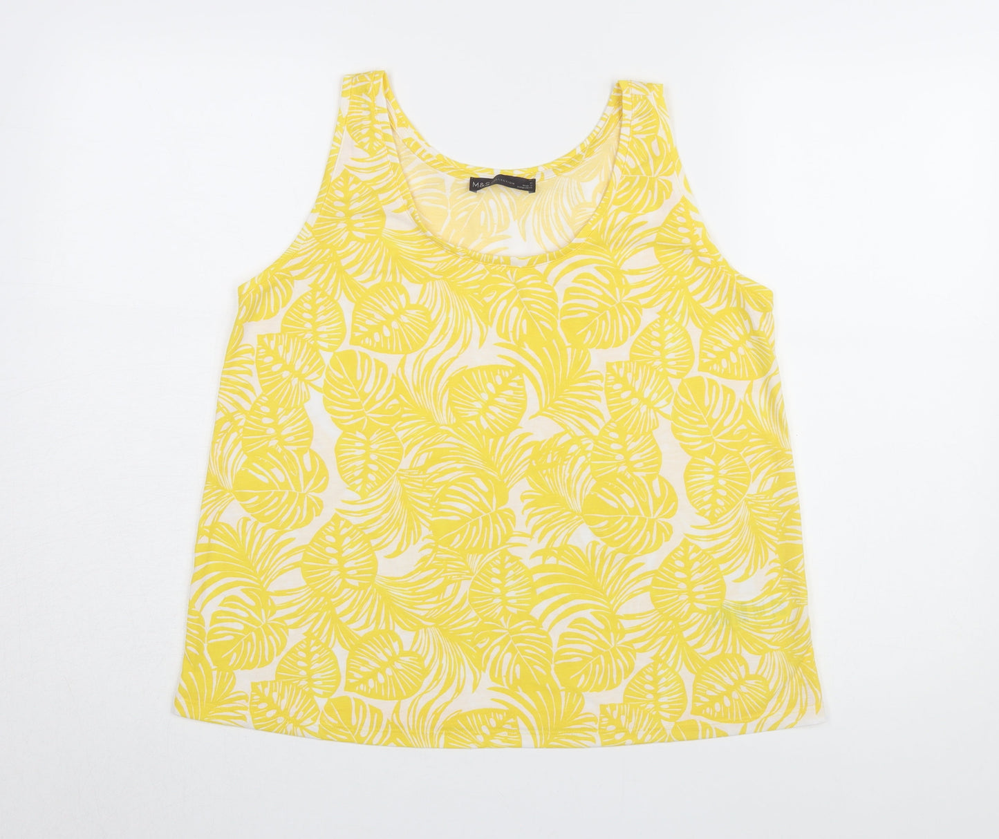 Marks and Spencer Women's Yellow Tank Top Size 12