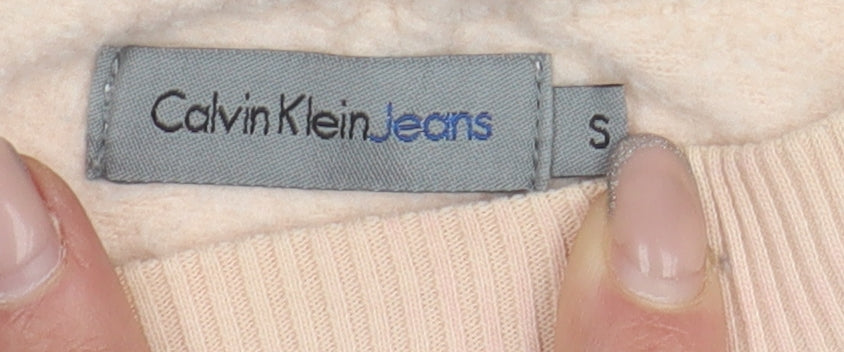 Calvin Klein Women Beige Pullover Sweatshirt S