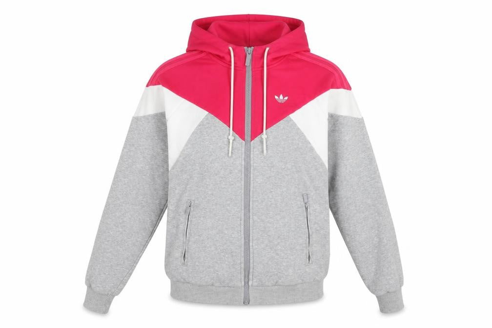 Adidas Women's Grey Colourblock Basic Jacket UK 8