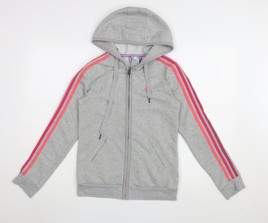 Adidas Women's Grey XS Full Zip Hoodie