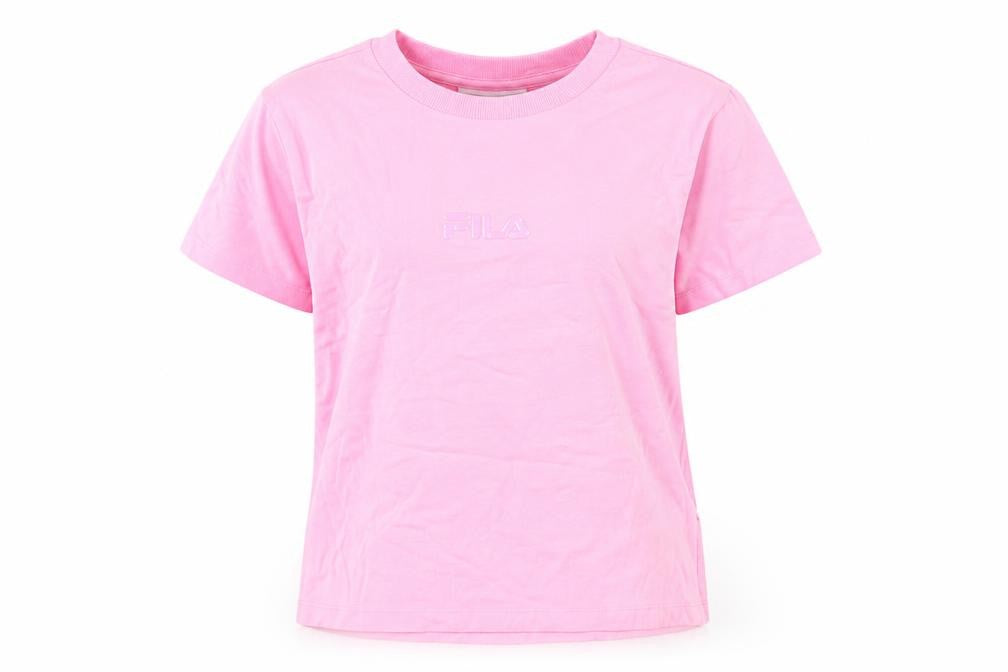 Womens UK Size XS FILA Pink Cotton Blend T-Shirt