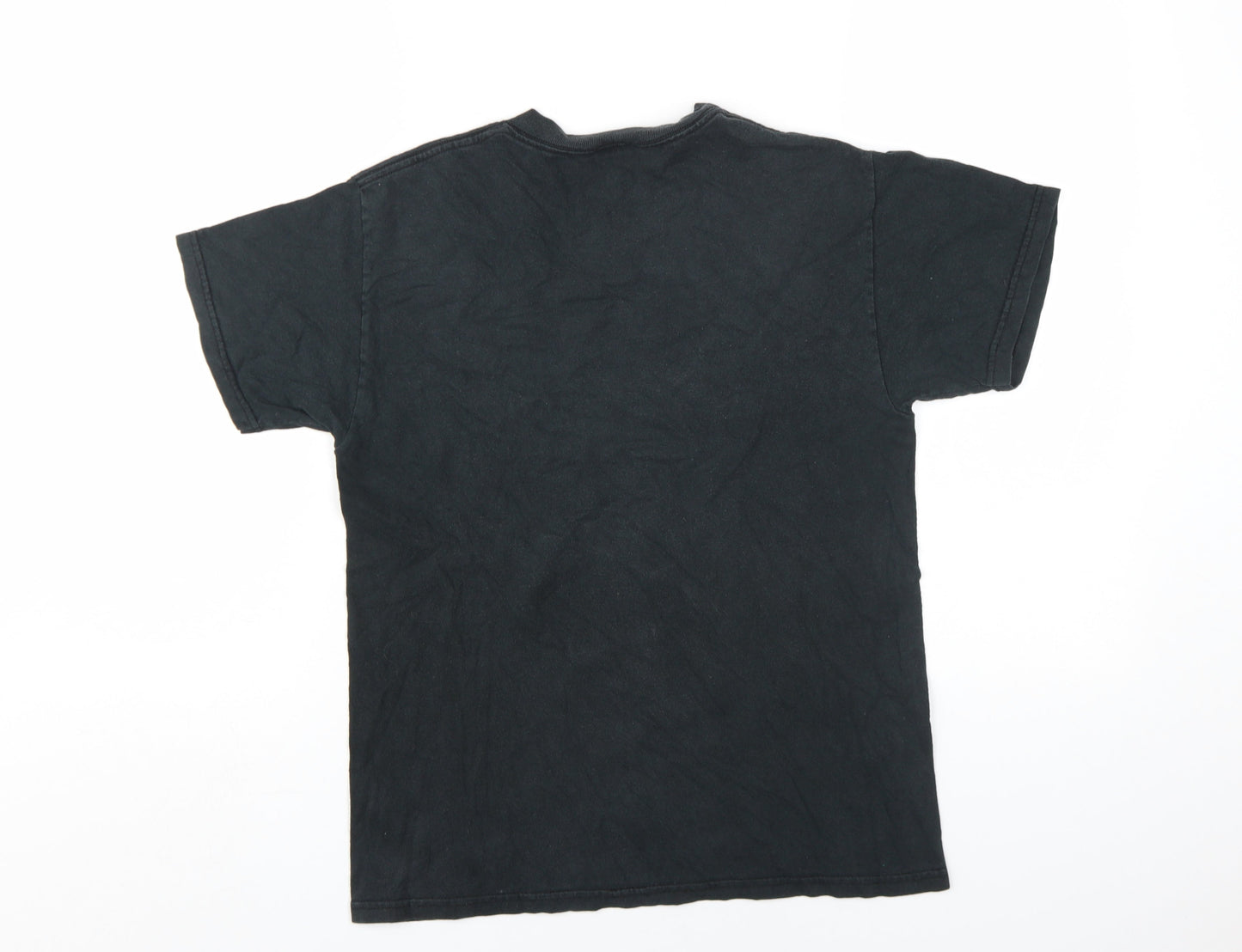 Champion Boys Black T-Shirt, Size L, Logo Short Sleeve Casual