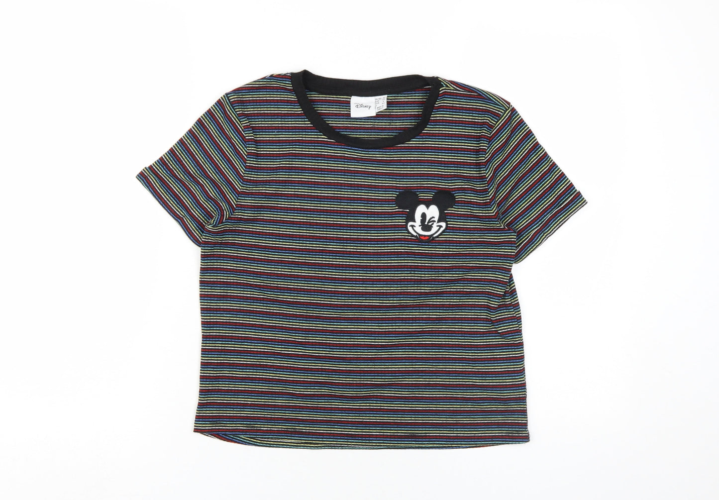 Disney Unisex Multicoloured Ringer T-Shirt - Size 10