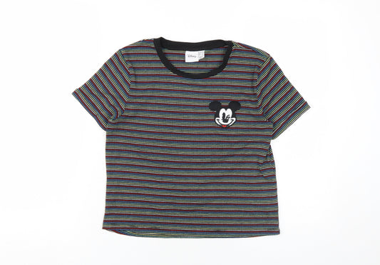 Disney Unisex Multicoloured Ringer T-Shirt - Size 10