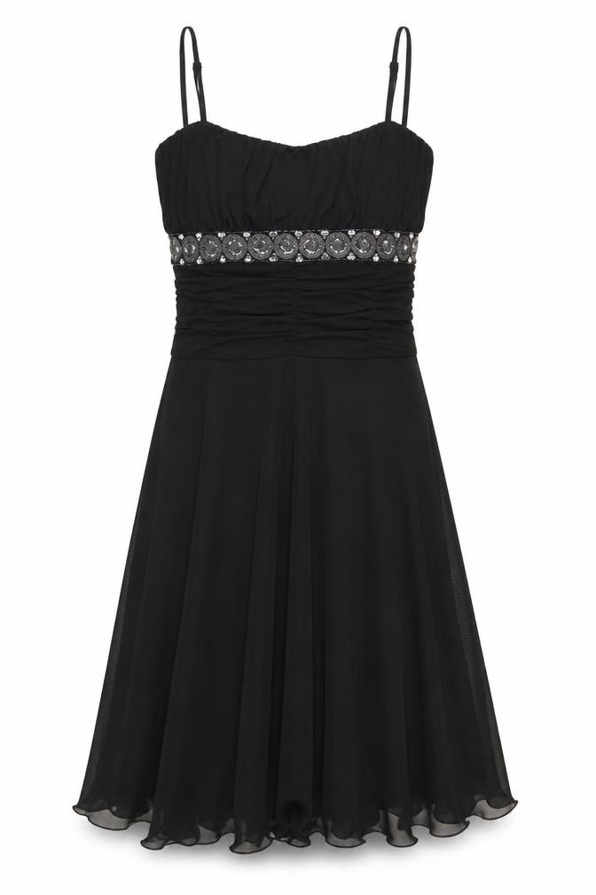 Select Women's Black Sequin Fit & Flare Dress 12